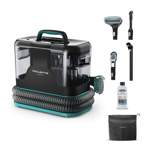 Rowenta Clean It IN5020F0 – Détacheur textiles 750 W, réservoirs 2,3 L/1,5 L, brosses 8 et 15 cm — vue principale